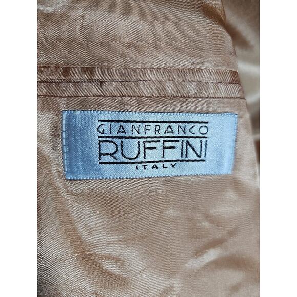 Gianfranco Ruffini Sport Coat Mens 40R Houndstooth Jacket Silk Wool Blazer - Picture 4 of 9